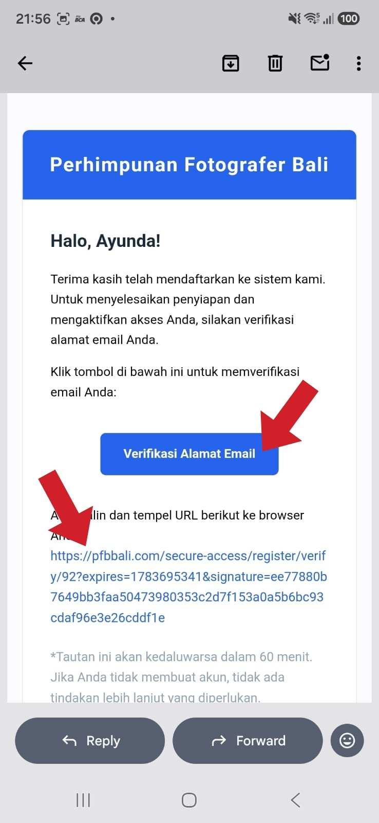 Klik Verifikasi
